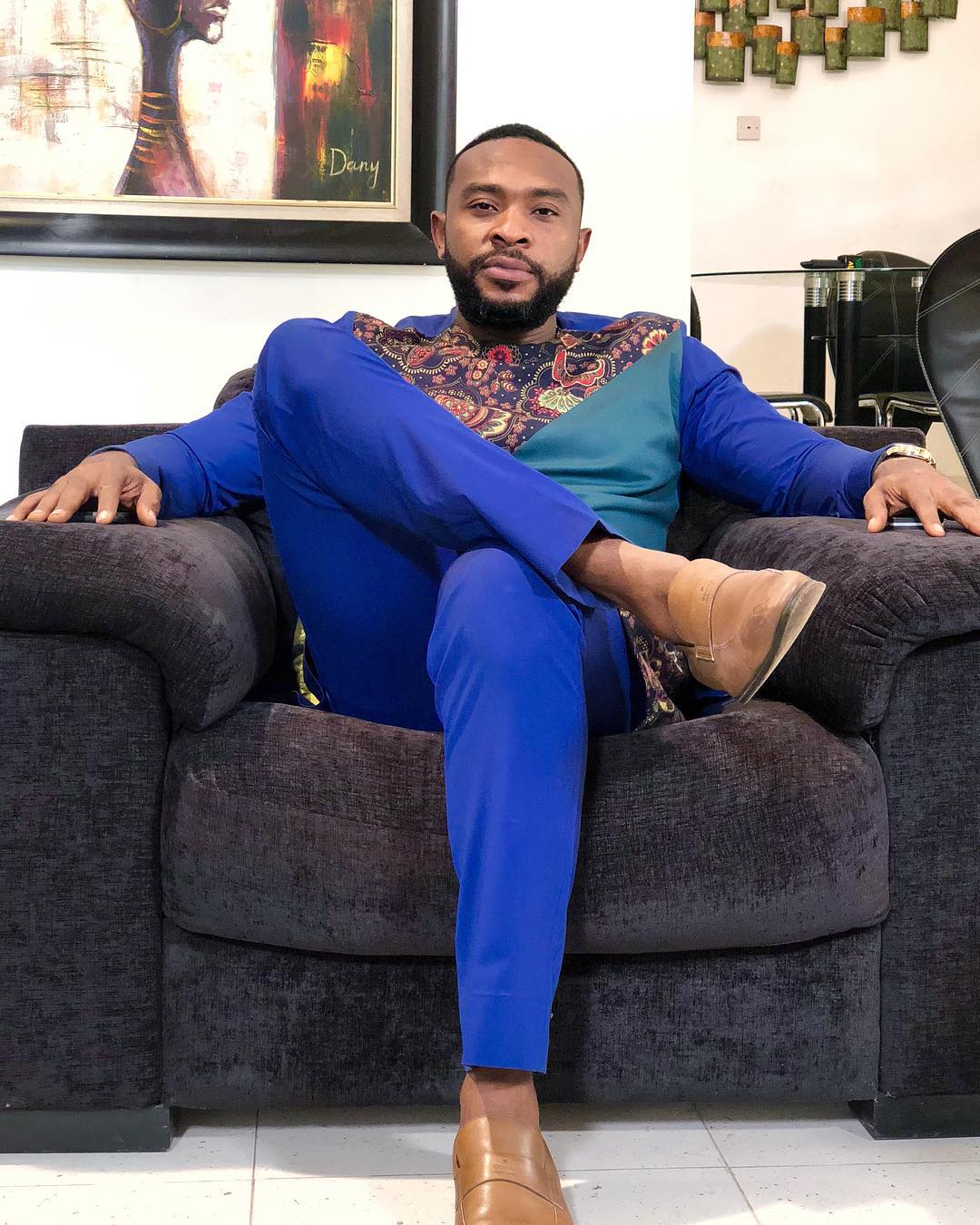Enyinnna Nwigwe stuns in blue native outfit