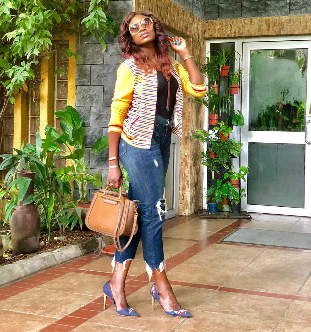 Ufuoma McDermott shows her fashion styles in her outfit